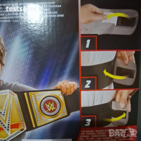 Чисто нов Шампионски пояс колан WWE Undisputed Championship - световната неоспорима титла в кеча , снимка 3 - Фигурки - 53425310