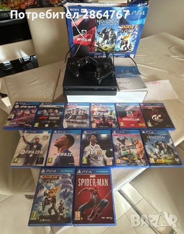 PlayStation 4 с 2 контролера + 13 игри, снимка 2 - PlayStation конзоли - 53505329