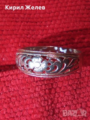 19 ВЕК ВЪЗРОЖДЕНСКИ СРЕБЪРЕН ФЛОРАЛНО ОРНАМЕНТИРАН ПРЪСТЕН ВИСОКА ПРОБА СРЕБРО МАЙСТОРСКИ 26625, снимка 2 - Антикварни и старинни предмети - 34631274
