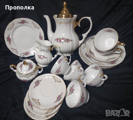 Немски, красив сервиз "Златна дантела с рози", снимка 15 - Сервизи - 43914027