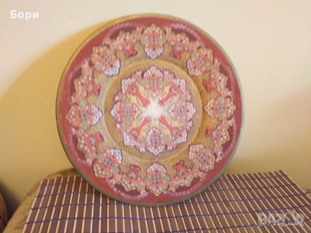 Ръчно рисувана дървена чиния, снимка 5 - Картини - 27912542