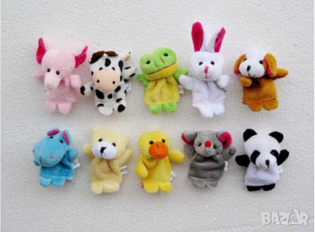 10 малки плюшени фигурки за пръсти куклен театър животни, снимка 4 - Плюшени играчки - 33251873