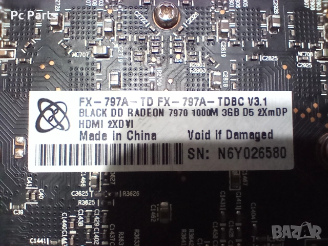 XFX AMD Radeon Double D HD 7970 Black Edition 3GB GDDR5 384 bit, снимка 9 - Видеокарти - 52594823