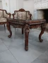 Елегантна холна гарнитура от масивен орех, бароков стил – 1970 г., снимка 3