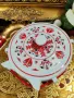 Двустранно декорирана порцеланова бъклица-Hollohaza- Hungary 1970-1980 год., снимка 3