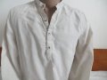 Мъжка риза с права яка от лен H&M, снимка 2