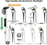 IRISECO 6 в 1 градински прожектори, алуминиеви нисковолтови LED, 21 метра, IP65, снимка 4