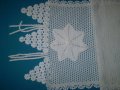 Винтидж Плетена На Една Кука Бяла Покривка -тишлаифер, снимка 5