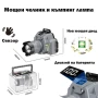 Мощен акумулаторен LED челник лазерен диод къмпинг осветление лампа USB фенер за глава лов риболов, снимка 1