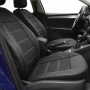 Комплект Универсална Тапицерия King Leather от еко кожа за предни и задни седалки – черни, перфорира, снимка 2
