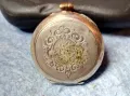 Стар СРЕБЪРЕН ДЖОБЕН ЧАСОВНИК 10 РУБИНА СРЕБРО 800 с ПОЗЛАТА  ОРНАМЕНТИРАН КАПАК 48869, снимка 8