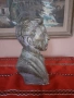 Страхотен бюст на Васил Левски от лят бетон с цвят бронз, снимка 5