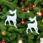 5288 Комплект коледни играчки за елха Бели елени, 2 броя, снимка 3