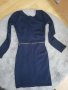 Синя рокля с цип на талията , снимка 1 - Рокли - 27397487
