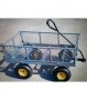 Метална градинска количка, с отваряеми странични панели