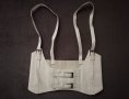 Бял кожен корсет колан р-р XS, S, M, снимка 3