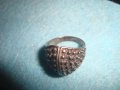 СТАРИНЕН СРЕБЪРЕН ПРЪСТЕН ВИСОКА ПРОБА ОКСИДИРАНО СРЕБРО ГРАНУЛАЦИЯ МАЙСТОРСКИ ВИНТИДЖ 24666, снимка 3
