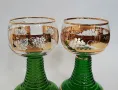 Römer - Немски сервиз чаши за вино златни гравирани чаши , снимка 11