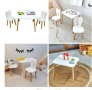 Детска Дървена Маса с 2 Столчета BUNNY, Комплект за Учене, Рисуване, Игра, Хранене, за Детска Стая, , снимка 1 - Мебели за детската стая - 44877944