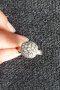 Масивен сребърен пръстен проба 925 Житен клас с вковани циркони - топка , снимка 1 - Пръстени - 26234695
