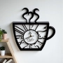 6120 Модерен кухненски стенен часовник Чашка кафе, снимка 1