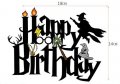 Happy Birthday Хари Потър harry potter черен картонен топер табела украса табела торта, снимка 2