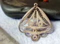 СТАРИННА ФИЛИГРАННА СРЕБЪРНА БРОШКА ВИСОКА ПРОБА СРЕБРО ФИНА РЪЧНА МАЙСТОРСКА ИЗРАБОТКА 49337, снимка 2