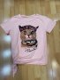 Розова тениска с мотив , снимка 1 - Тениски - 42958812