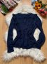 Блуза с къдрички, снимка 1 - Блузи с дълъг ръкав и пуловери - 32960258
