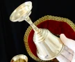 Посребрени чаши за вино 160 мл.,релеф. , снимка 6