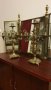 Рядки антикварни фигурални френски бронзови свещници , снимка 1 - Антикварни и старинни предмети - 38561086