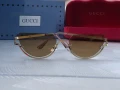 GUCCI дамски слънчеви очила 2 цвята черни кафяви , снимка 10