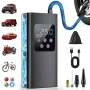 Преносим компресор за гуми помпа за гуми с LED дисплей и вградена батерия, снимка 8