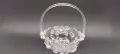 Кошничка/бонбониера с пластмасова дръжка, кристално стъкло Walther Glas., снимка 4