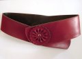 Колан с цвете широк, червен, винен, тъмно син 09 , снимка 2