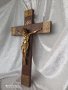 Стар кръст разпятие Христово,голям,тежък кръст от божи гроб,донесен преди 50,Исус Христос, снимка 11
