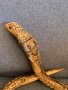 Интересна дървена пирографирана змия-2, снимка 3