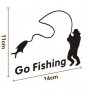  Go Fishing риболов рибар стикер лепенка за автомобил кола скорпион, снимка 2
