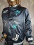 Adidas- M/L- Girls are awesome- Уникално ново дамско яке тип бомбър от черен сатен, снимка 2
