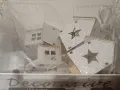 Коледен LED светещ герлянд с дървени къщички., снимка 9