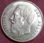 5 франка Белгия 1865.Леополд, снимка 1