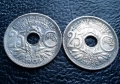 Стара монета 25 сантима 1938 г. и 1939 г. Франция - красиви !, снимка 2