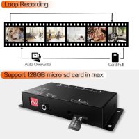 Mini 4 Channel 720P HD Mobile DVR SD Card Video Recorder за AHD CCTV камери за сигурност, снимка 5 - Други - 44130402