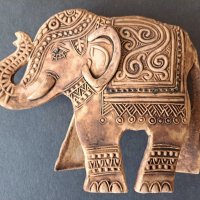 Атрактивно керамично слонче Индия, снимка 2 - Антикварни и старинни предмети - 42975133