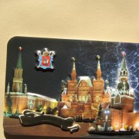 Автентичен   3D магнит от нощна Москва, Русия-серия-2, снимка 2 - Други ценни предмети - 27223918
