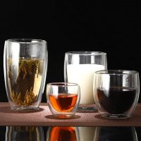 Двустенна стъклена чаша за всякакъв вид напитки в 4-ри различни модела, снимка 9 - Чаши - 33013590