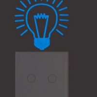 крушка светещ флуоресцентен неонов стикер за контакт ключ на лампа копчето, снимка 1 - Други - 27444797