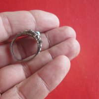 Уникален сребърен пръстен с камък, снимка 5 - Пръстени - 35017755