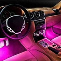  Интериорно LED RGB осветление за автомобил с дистанционно, снимка 6 - Аксесоари и консумативи - 36908893