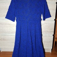 Синя рокля на марката Lucy fashion с дантелени мотиви, снимка 2 - Рокли - 37582555